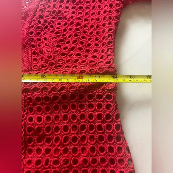 ASTR The Label Red Lace Long Sleeve Bodycon Dress Size Small - Picture 12 of 12